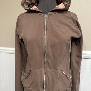 Burberry Brown Utility Jacket with Hood